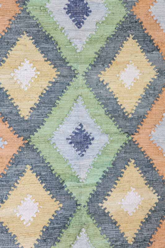 Teppich Baumwolle Rhombenmuster multicolor 90 x 150 cm