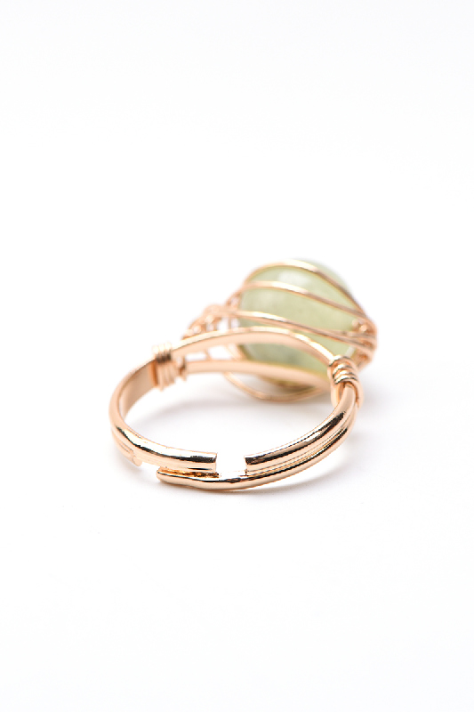 Ring verstellbar grüne Jade