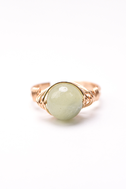 Ring verstellbar grüne Jade