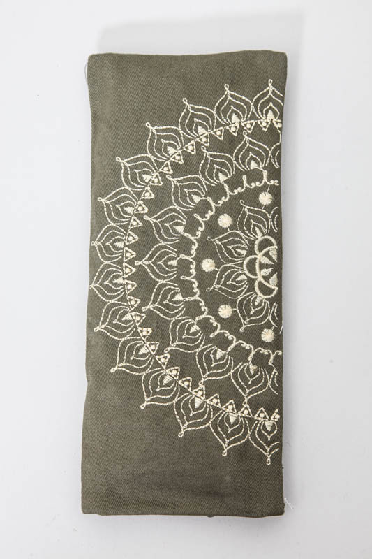 Augenkissen Mandala khaki 22 x 10 cm