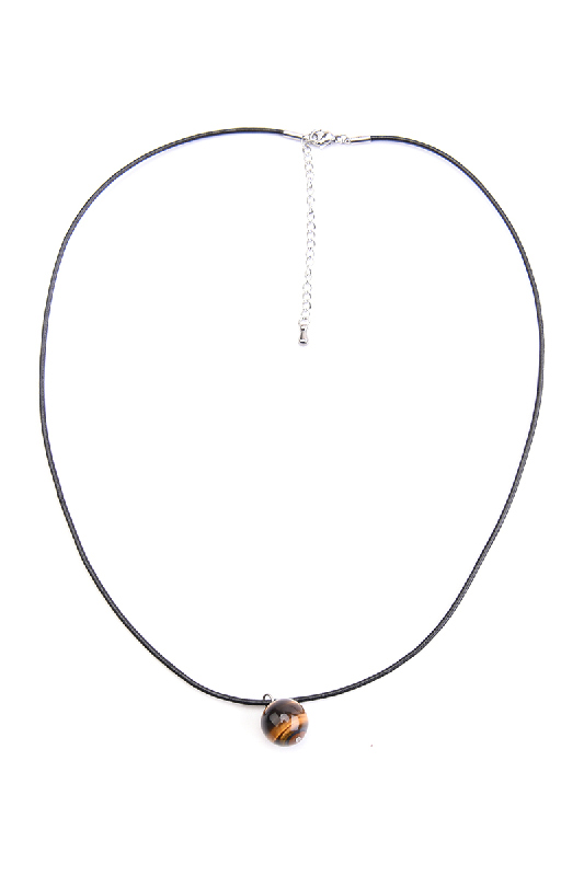 Halskette Kugelanhänger Tigerauge 45+5 cm