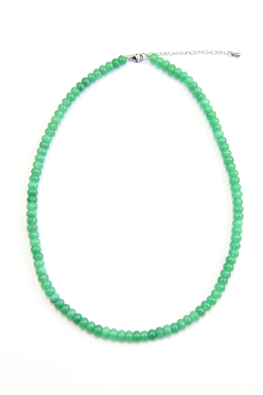 Halskette grüne Jade 45+5 cm