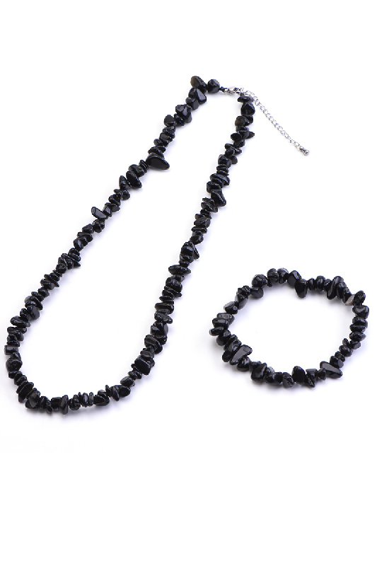 Halskette schwarzer Obsidian 45+5 cm