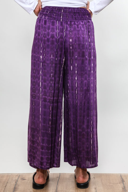 Hose Samurai violett mit Streifen - One Size