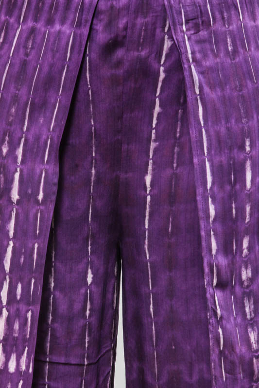 Hose Samurai violett mit Streifen - One Size