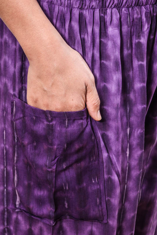 Hose Aladin violett gestreift - One Size