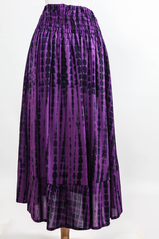 Jupe lang Bali Batik violett - One Size