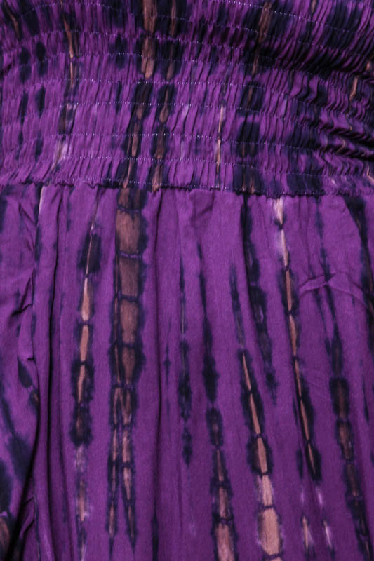 Trägerkleid lang violett gestreift - One Size