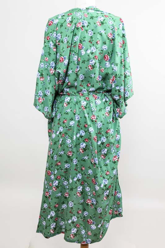 Kimono Blumenmuster grün - One Size
