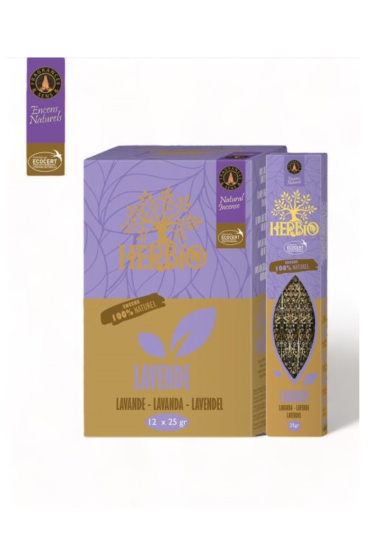 Räucherstäbchen Herbio 100% natürlich - Lavendel 25g