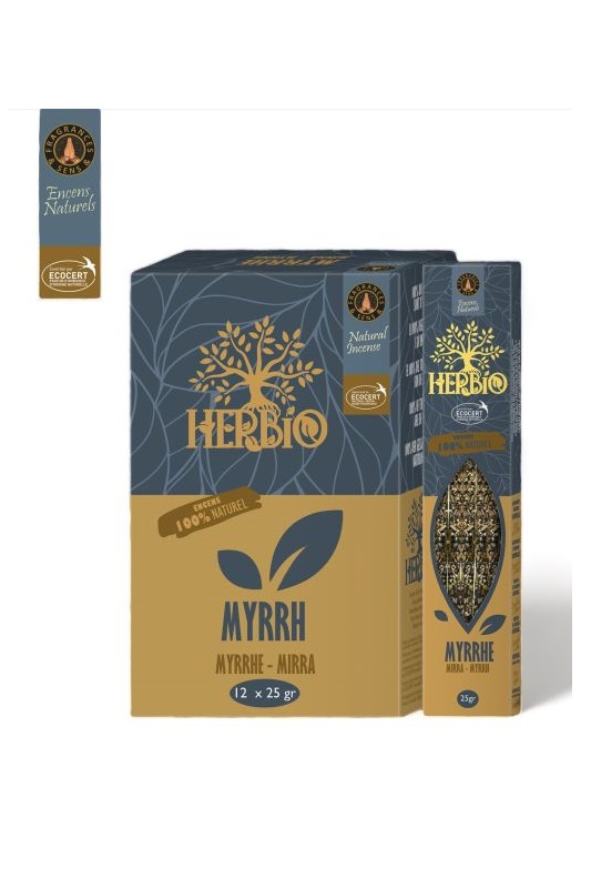 Räucherstäbchen Herbio 100% natürlich - Myrrhe 25g
