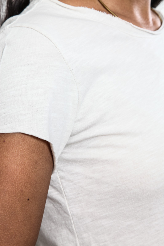 T-Shirt Baumwolle kurzarm beige - One Size