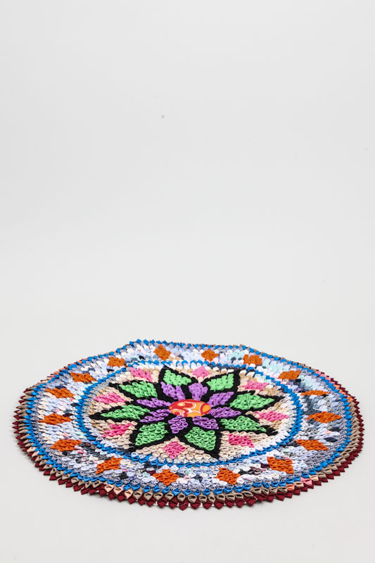 Teppich Baumwolle rund gemustert 60 cm