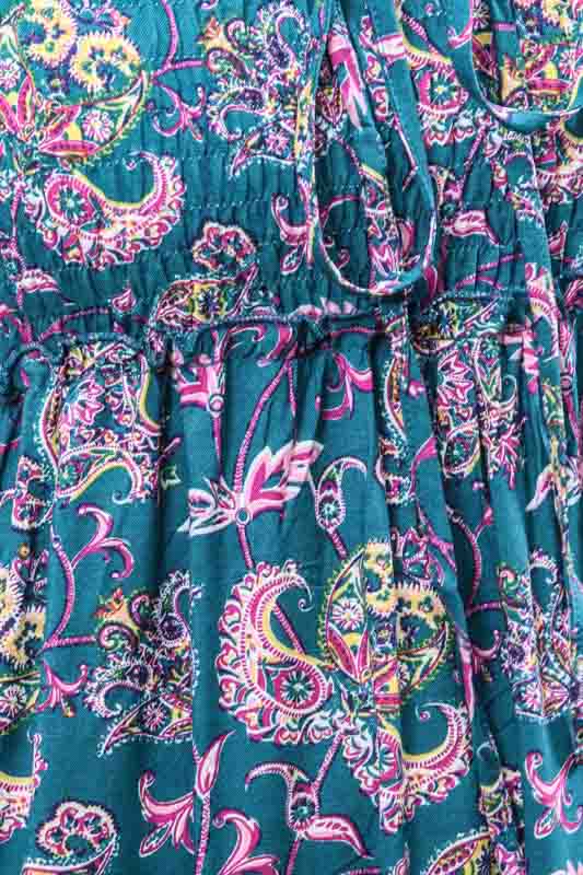 Kleid Viskose lang mit Bändel - One Size