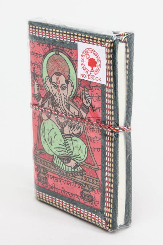 Notizbuch mini handgemacht rot Ganesha