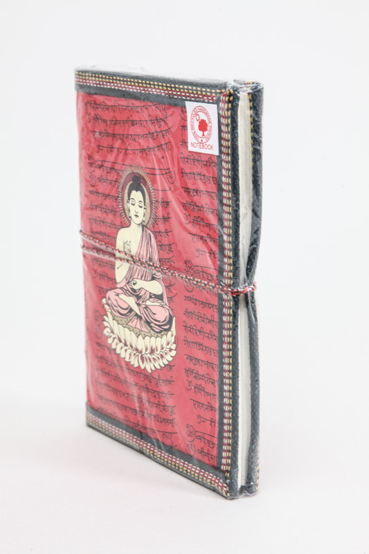 Notizbuch gross handgemacht rot Buddha