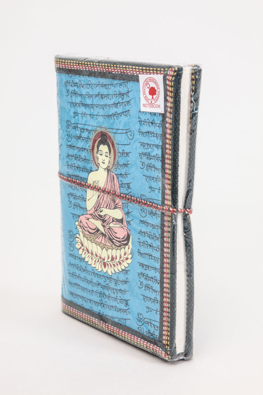 Notizbuch gross handgemacht blau Buddha